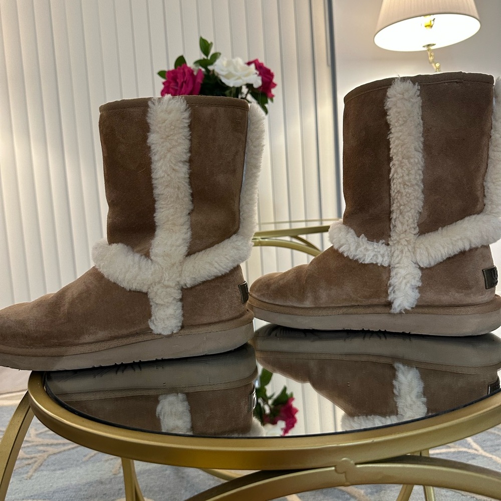 Ugg Australia Carter Brown Chestnut Shearling Boots 1005803 Women's Sz 8 EUR 39 - Picture 5 of 6